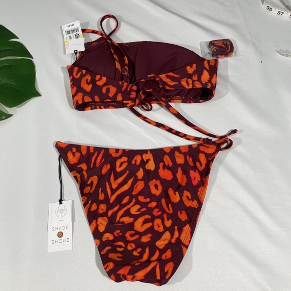 NWT Shade & Shore [ Small‎ ] One Shoulder Top + Cheeky Bikini Bottom - Picture 12 of 14